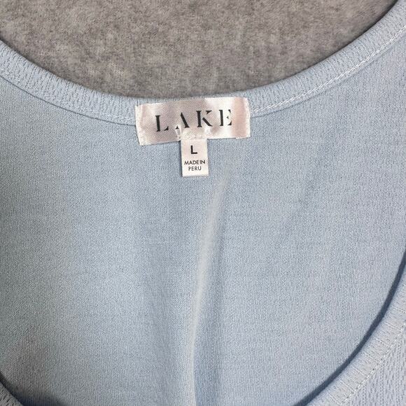 Lake Pajamas Pointelle Pima Cotton Pajama Set French Blue Tank Pants - Picture 7 of 14